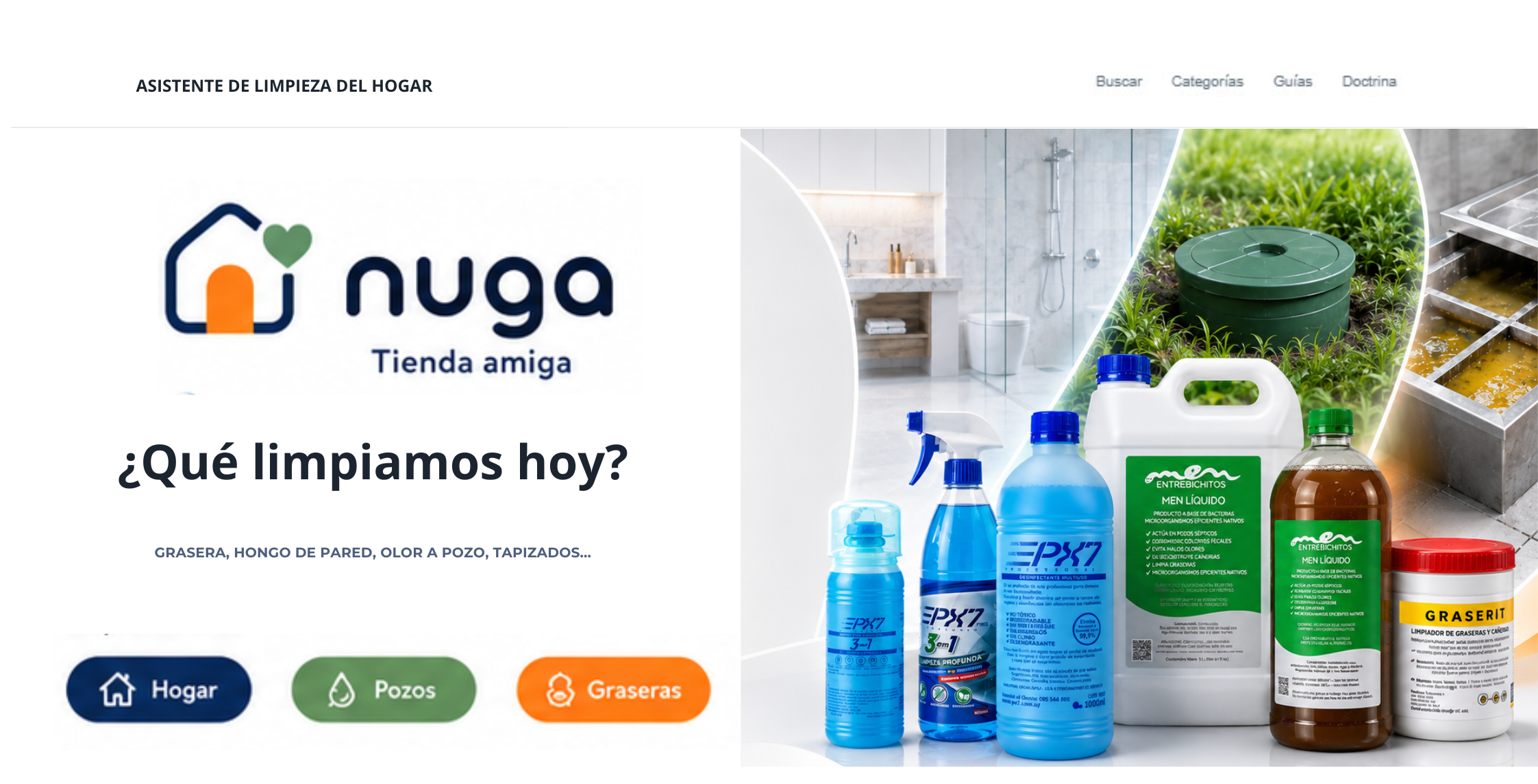 NUGA Tienda amiga - Qué limpiamos hoy